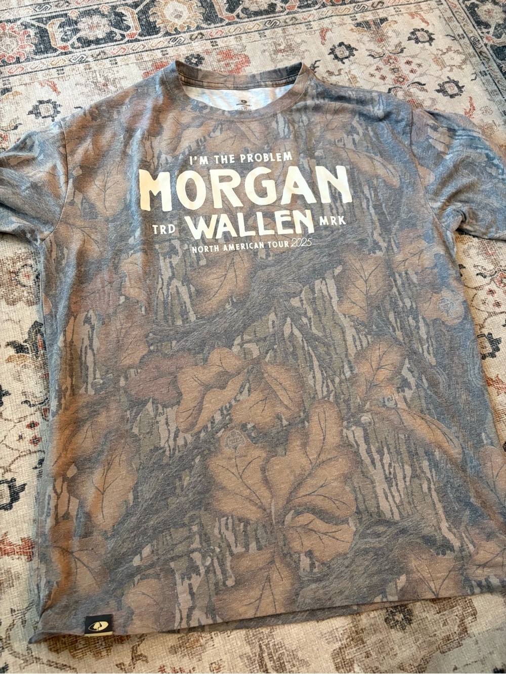 Morgan Wallen "I'm The Problem" Mossy Oak T-Shirt 2025 North American Tour large